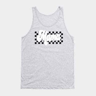 Distressed Mama Checkered Mama Tank Top